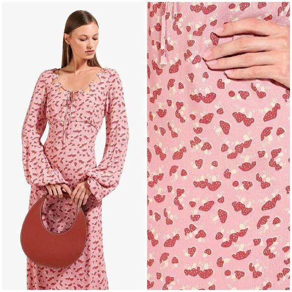 💕STAUD💕 Piper Dress ~ Blush Mushroom 6 - Picture 1 of 14